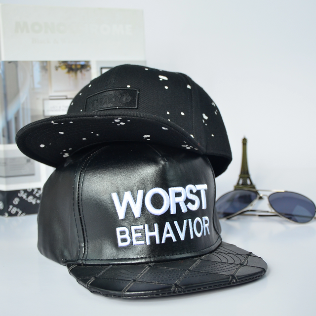 Casquette Snapback &agrave; bord plat Hip Hop, casquette de rue brod&eacute;e personnalis&eacute;e