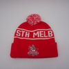 Bonnet tricot&eacute; unisexe avec Logo brod&eacute; de haute qualit&eacute;, chapeau &agrave; pompon chaud pour l'hiver