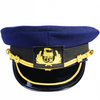 Tamp&atilde;o uniforme ferrovi&aacute;rio personalizado para condutor de ferrovia Chap&eacute;u de servi&ccedil;o de trem Tamp&atilde;o de pico