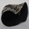 Chap&eacute;u balde com padr&atilde;o ondulado - Chap&eacute;u balde preto e dourado estilo japon&ecirc;s