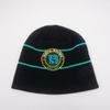 Bonnet tricot&eacute; unisexe avec Logo brod&eacute; de haute qualit&eacute;, chapeau &agrave; pompon chaud pour l'hiver